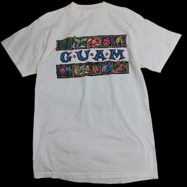 90s 90年代 - 00s 00年代 TULTEX タルテックス グアム GUAM スーベニア お土産 Tシャツ 白 M