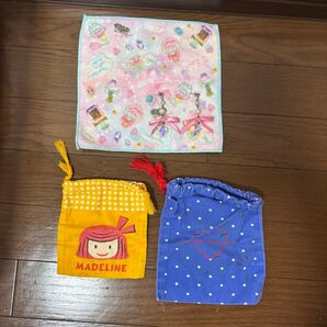 ミキハウス 巾着袋 レピピアルマリオ 巾着袋 ハンドメイドピアス タオル セット売り まとめ売り