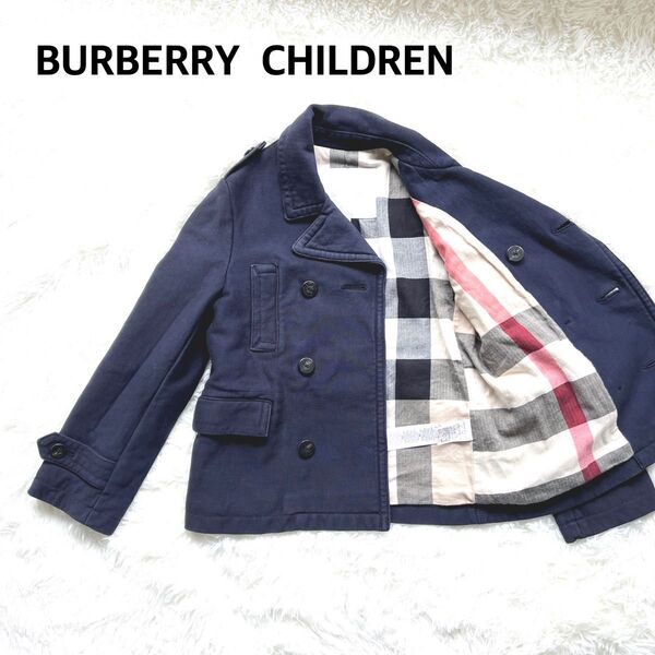 【良品】バーバリーチルドレン 120 6Y アウター コート Burberry Pコート ジャケット