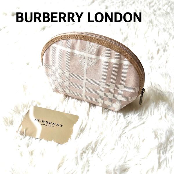 【新品】バーバリー メガチェック ピンク 化粧ポーチ 小物入れ BURBERRY マルチケース