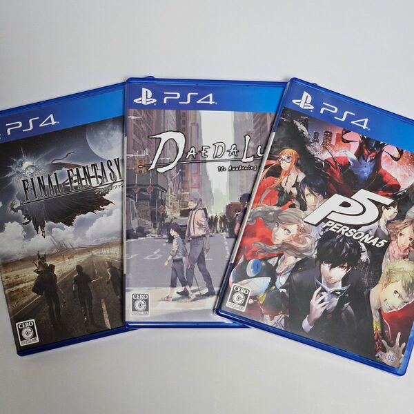 3本セット PS4 ペルソナ5 + ファイナルファンタジーXV FF 15 + ダイダロス