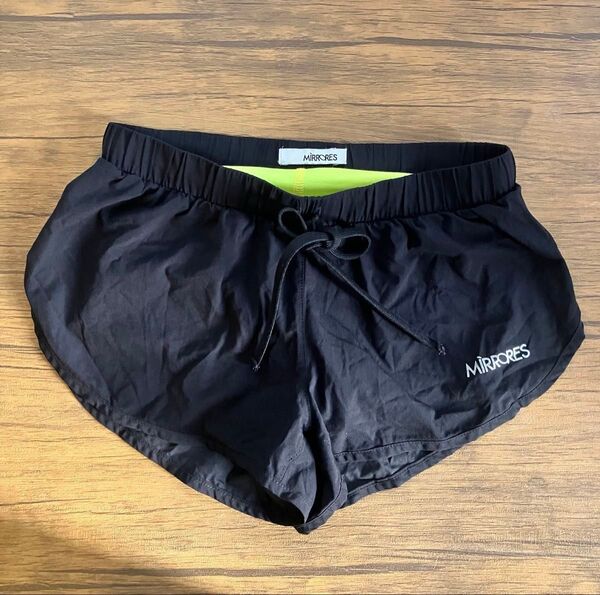 ミラーズ MIRRORES 新体操 インナー付ショートパンツ ショートパンツ ブラック 黒 ナイロン JO 130 140