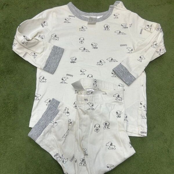 80cm 男の子 女の子 H&M スヌーピー 長袖パジャマ ルームウェア PEANUTS