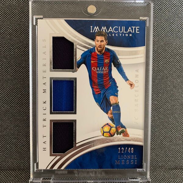 メッシ panini immaculate ハットトリックマテリアルズ ジャージーカード