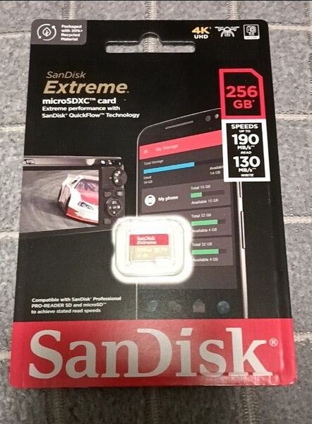 新品未開封 送料無料 マイクロsdカード microSDXC 256GB SanDisk サンディスク microSDカード