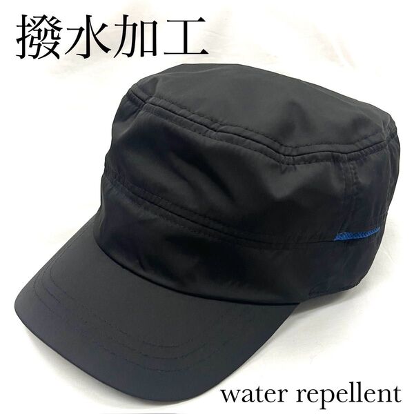 新品 キャップ 撥水 UVカット アウトドア フェス スポーツ ブラック