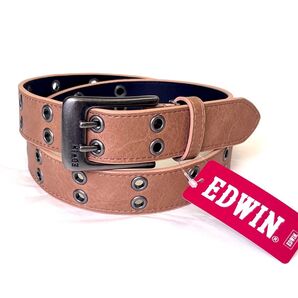 新品 EDWIN エドウィン 茶 56 メンズ ベルト カジュアル ゴルフ