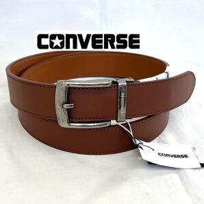 新品 CONVERSE 茶 コンバース オートロック 革 メンズベルト