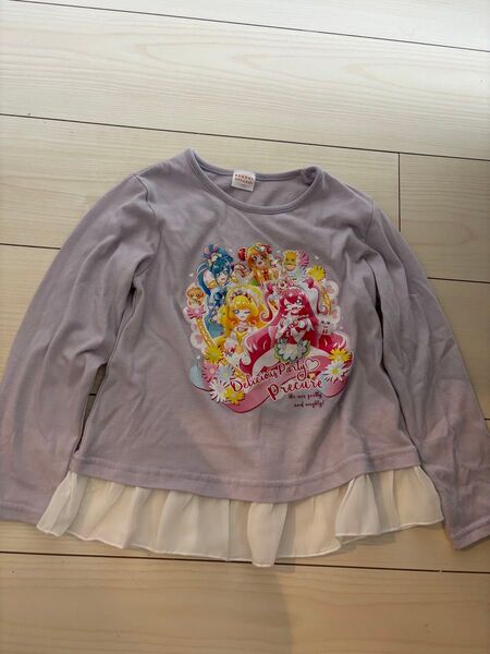 デリシャスパーティープリキュア 長袖Tシャツ ロンT 薄紫 パープル 120