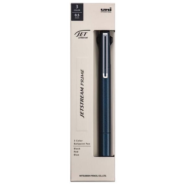 新品 ジェットストリームプライム 3色ボールペン ダークネイビー 0.5mm