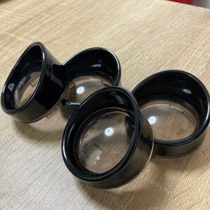 【未使用品 ウインカーレンズカバー】4個セット Harley-Davidson スモーク 黒