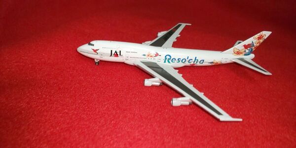 1/500 日本航空 JAL ヘルパ リゾッチャ 747-300 がんばれサッカー日本代表チーム B747-400 300 レア