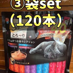 シーバ とろ〜りメルティ まぐろ&かつお味セレクション(12g*40本入) ×③袋set(120本)