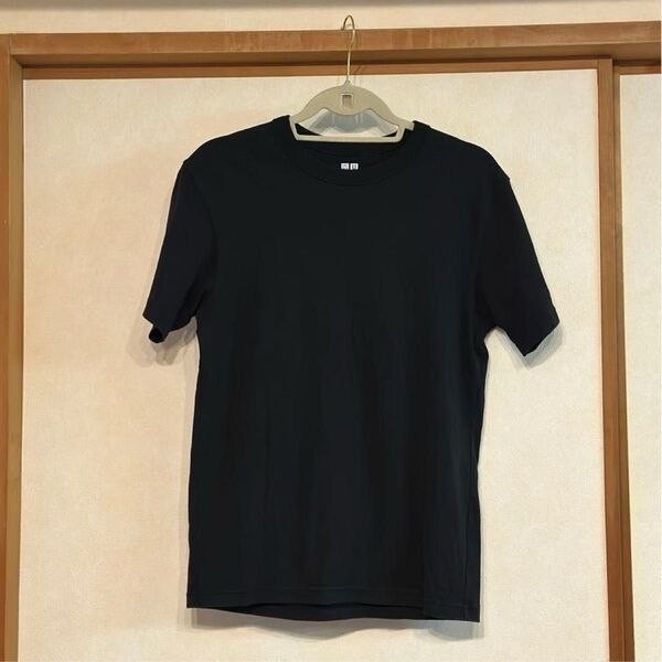 【美品 / UNIQLO U】ユニクロ クルーネックTシャツ 男女兼用Sサイズ ブラック