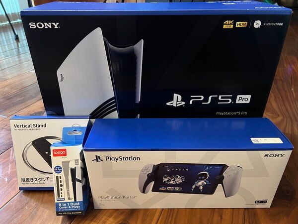 ほぼ未使用の美品 PlayStation5 Pro PS5Pro PSリモートプレーヤー 本体 他スタンド 埃ネットセット