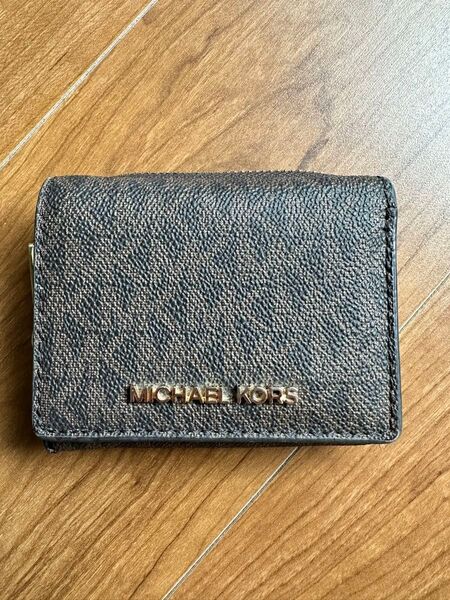 マイケルコース 財布 三つ折り財布 ブラウン