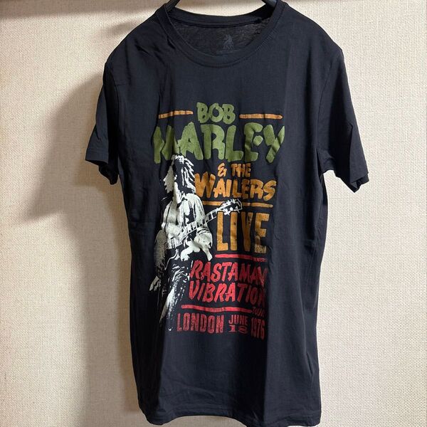 ボブ・マーリー ライブ Tシャツ ブラック 半袖 黒 古着 THE ツアー M