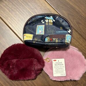A.S.Manhattaner's ポーチとDAISOボアポーチ 3点セット