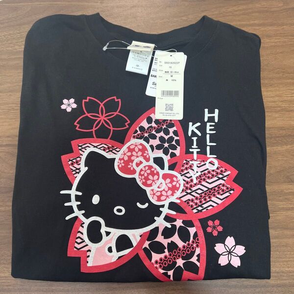 【在庫ラスト】ハローキティ キティちゃん 豊天商店コラボ長袖Tシャツ Mサイズ