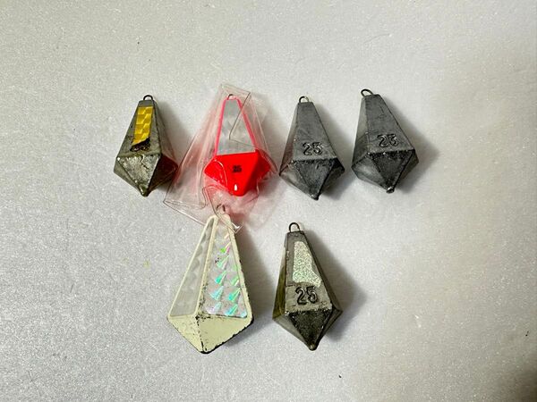 集魚オモリ 25号 ヒラメ・タイ オクトパス 夜光 集魚 オモリ カワハギ カレイ タコ セット 船 かじ タコ 船タコ 六角