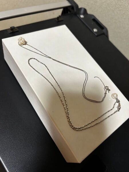 ネックレス 2点セット ブローチ イヤリング パール