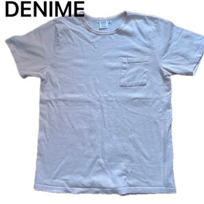 DENIME ポケット付き Tシャツ Mサイズ 薄いピンク
