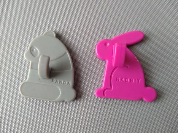 【サントリー烏龍茶】ギンビス たべっ子どうぶつ どうぶつ型 フック付き マグネット 2個