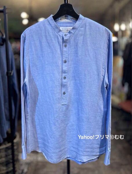 【美品】2014 archive Maison Martin Margielaマルジェラ14長袖リネンシャツsize50国内正規品