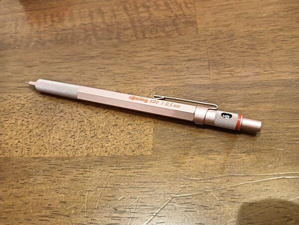 ほぼ未使用★ロットリング 600 メカニカルペンシル 0.5 ローズゴールド