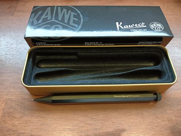 ほぼ未使用★Kaweco カヴェコ スペシャル シャープペンシル 0.5 ブラック(缶ケース付き)④