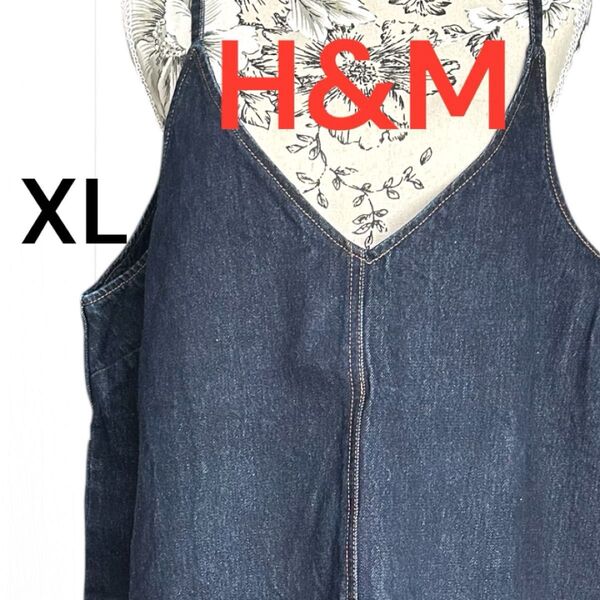 H&M デニムキャミワンピースXL ジャンパーサロペットスカート
