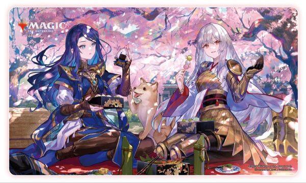 MTG 放浪皇のお花見キャンペーン プレイマット 放浪皇 ナーセット 義丸 藤ちょこ マジックザギャザリング パックBOX購入抽選