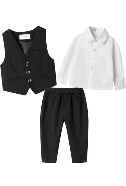 フォーマル スーツ ベスト シャツ ズボン キッズ 男の子 長袖 セットアップ 子供服 発表会 七五三 入園式 卒業式 110cm