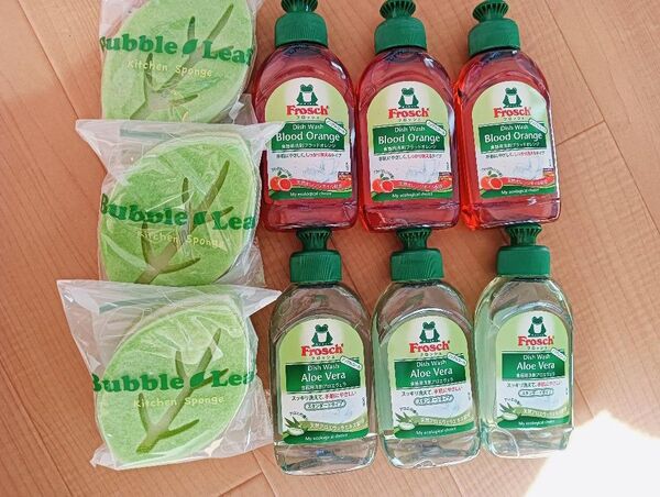 未開封 フロッシュ しっかり洗える 食器洗剤 6本 スポンジ 3個