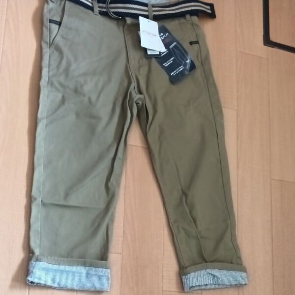 新品 メンズ ストレッチ 8分丈 パンツ ベルト付き 紳士 ハーフパンツ 短パン ショートパンツ ロールアップ