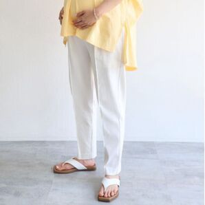 andme マタニティ パンツ ホワイト