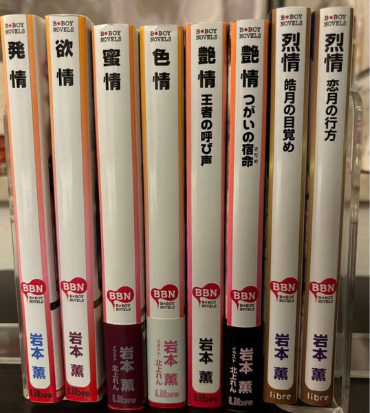 セットB●BL小説●岩本薫●発情 シリーズ8巻●2口発送●ビーボーイノベルズ