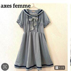 axes femme アクシーズファム リボン セーラーワンピース