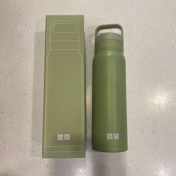 ユニクロ 感謝祭 ノベルティ 炭酸対応ステンレスボトル UNIQLO 非売品 直飲み 水筒 グリーン