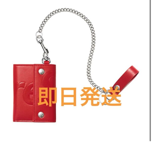 Supreme Leather Chain Wallet "Red"