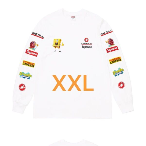 Supreme x SpongeBob Castelli Racing L/S Tee "White"