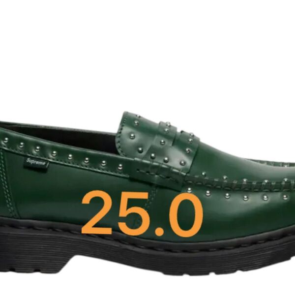 Supreme × Dr.Martens Studded Penton Loafer Dark Green
