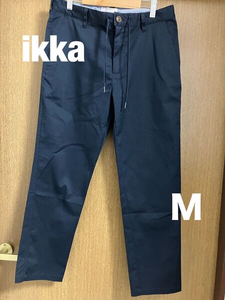ikka ネイビー アンクルパンツ M