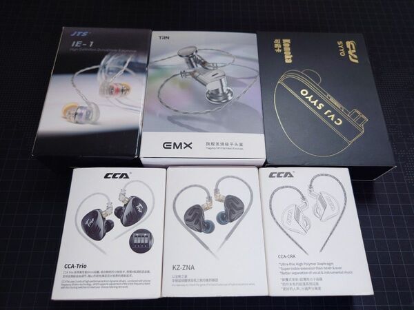 有線イヤホン6台 KZ CCA CVJ TRN