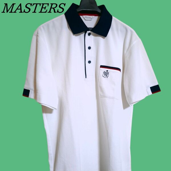 メンズ MASTERS マスターズ 半袖ポロシャツ ゴルフシャツ ゴルフウェア ホワイト M