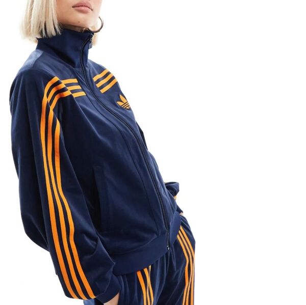 adidas アディダス VELOUR BB TT 70s ベロア トラックトップ ジャケット JN8287 インディゴ サイズL