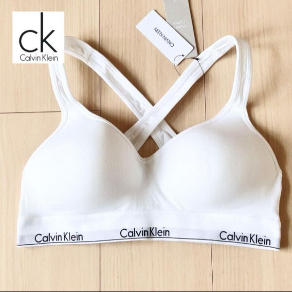 正規品 カルバン クライン MODERN COTTON リフトアップブラ L 白 Calvin Klein スポーツブラジャー