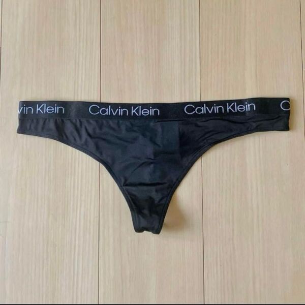 カルバンクライン Tバック ショーツ マイクロファイバー Mブラック Thong