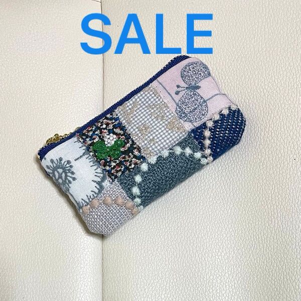 SALEミニフラットポーチミナペルホネンハンドメイドパッチワーク