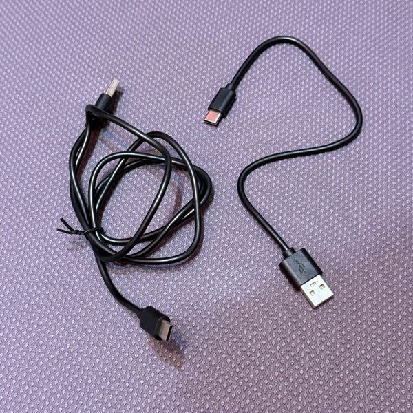 USB-C USB to type-C 充電ケーブル 1m 、25cm 長短 2本セット 黒 ブラック 通電確認済み